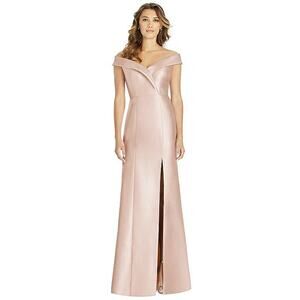 Alfred Sung Off-the-Shoulder Cuff Trumpet Gown Dress 10
